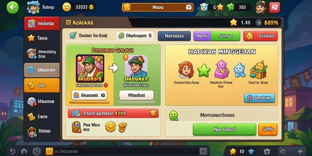 Tampilan antarmuka pengguna yang menarik dan modern.